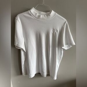 Blair White Short Sleeve Mock Neck Top Size XL